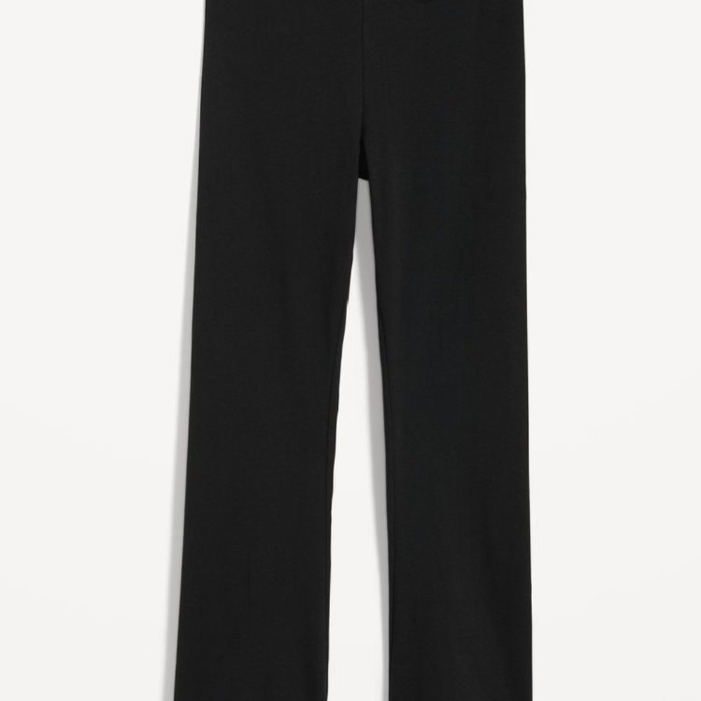Old Navy Black High Waisted Cropped Flare Leggings / Tall/ L & XL - Picture 5 of 10